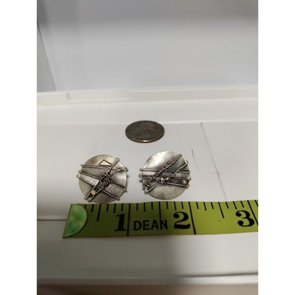 Vintage 1988 St Jude Sterling 14K Accents Earring 925 Sterling - Picture 9 of 11